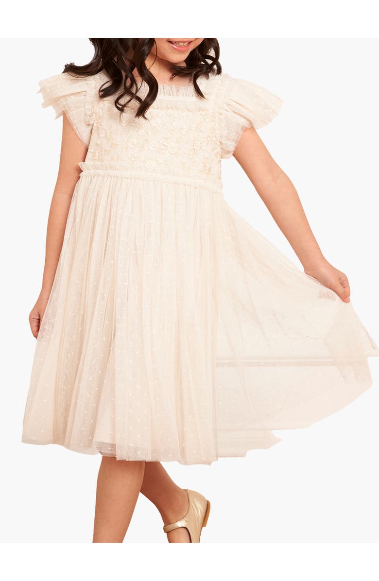 Needle & Thread Midsummer Lace Bodice Kids Dress, Main, color, Cream