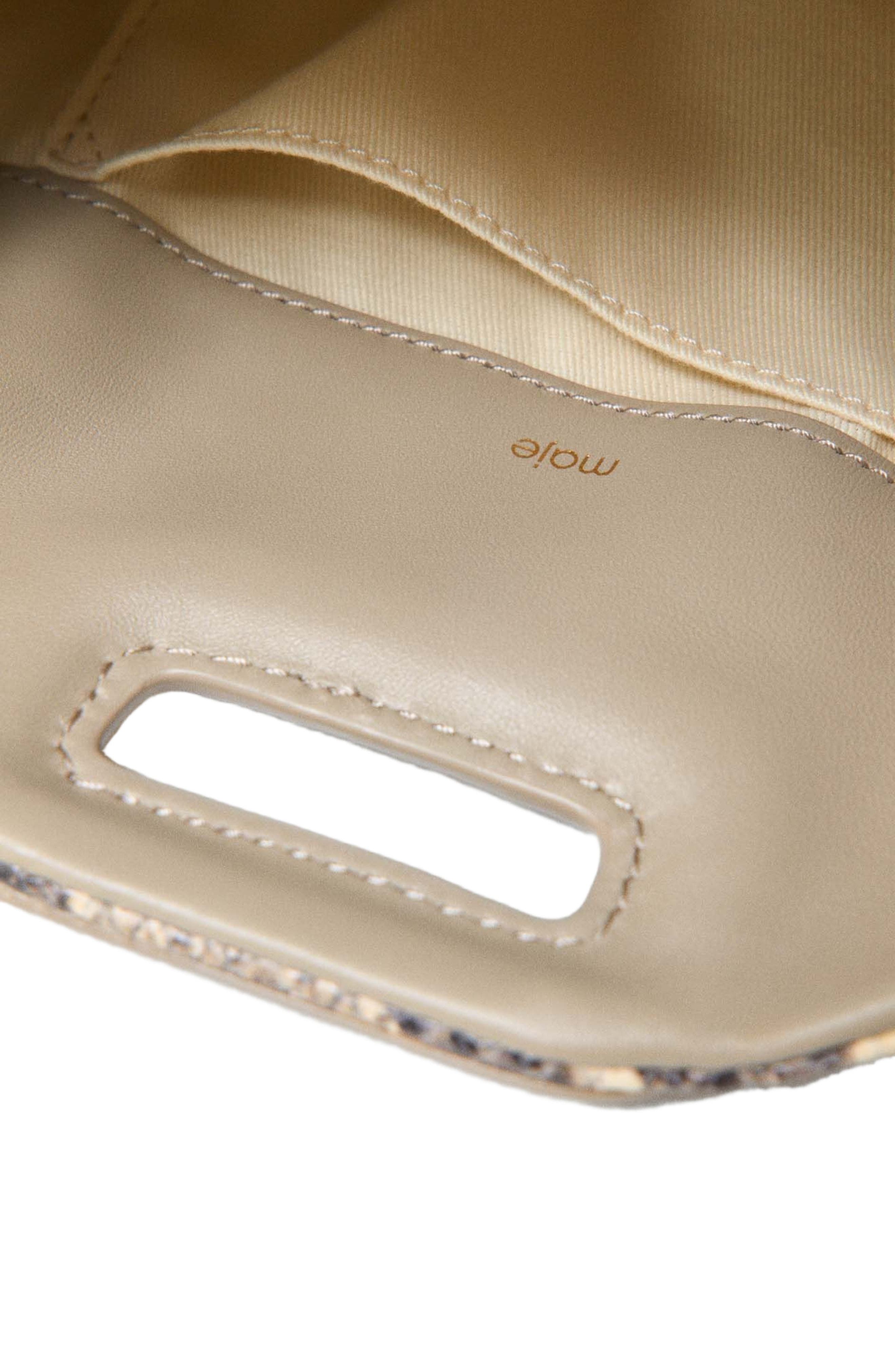 maje Python-embossed Miss M mini bag, Alternate, color, Natural Snake Print