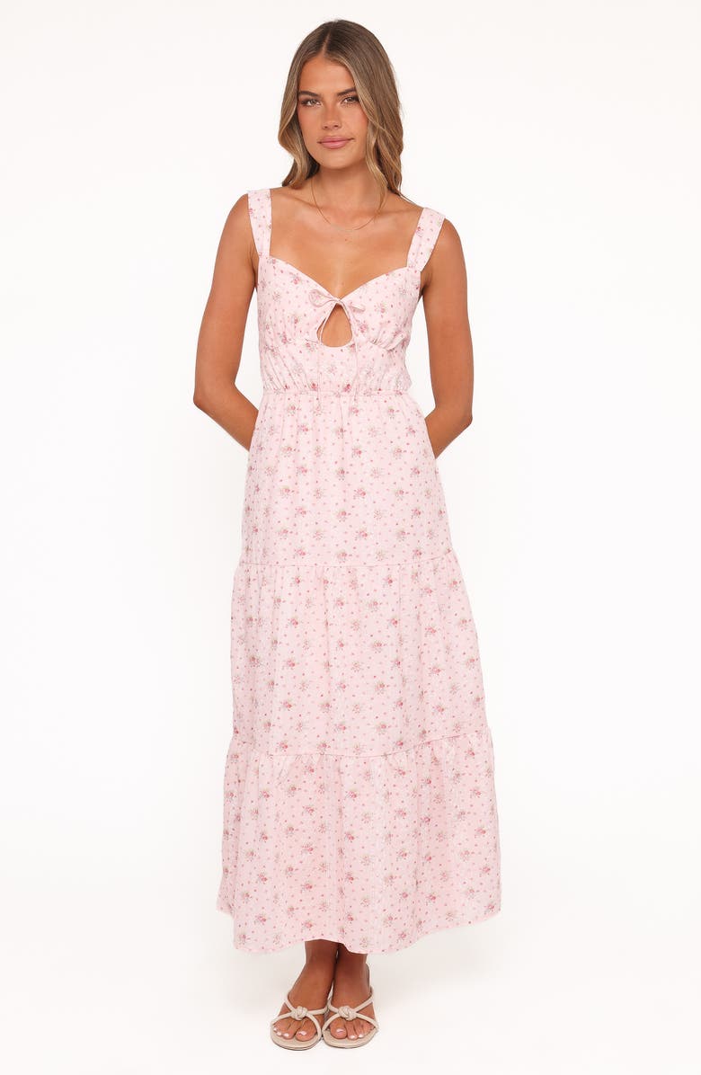 Petal & Pup Kendra Floral Keyhole Maxi Dress, Alternate, color, Pink Floral