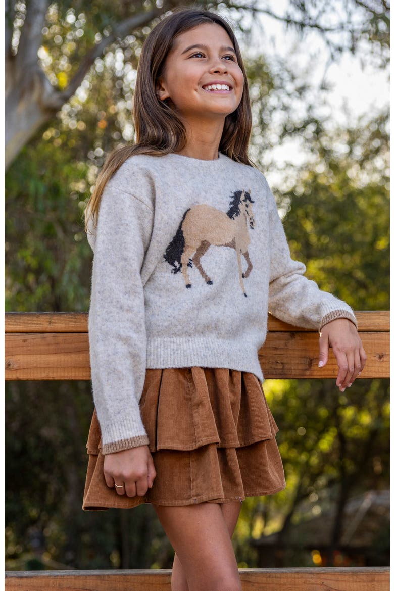 Camille Horse Sweater, Alternate, color, OATMEAL