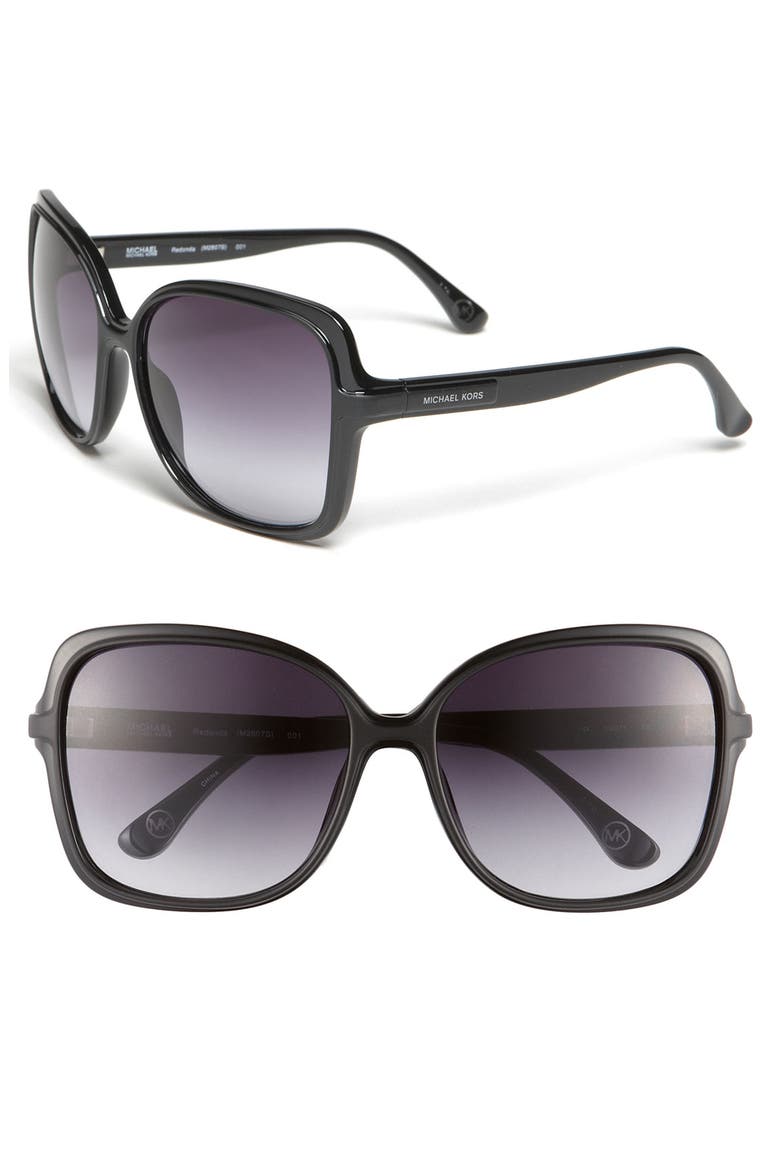 'Redonda' 59mm Square Sunglasses, Main, color, BLACK