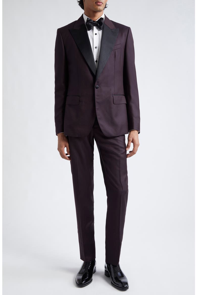 Maroon Wool Blend Tuxedo, Main, color, FANTASIA