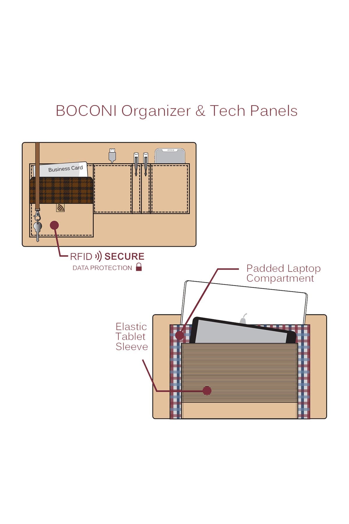 BOCONI Slim Zipster Laptop Briefcase, Alternate, color, 