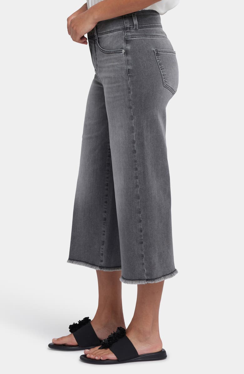 NYDJ Brigitte Frayed High Waist Wide Leg Capri Jeans, Alternate, color, Frontera Bluffs