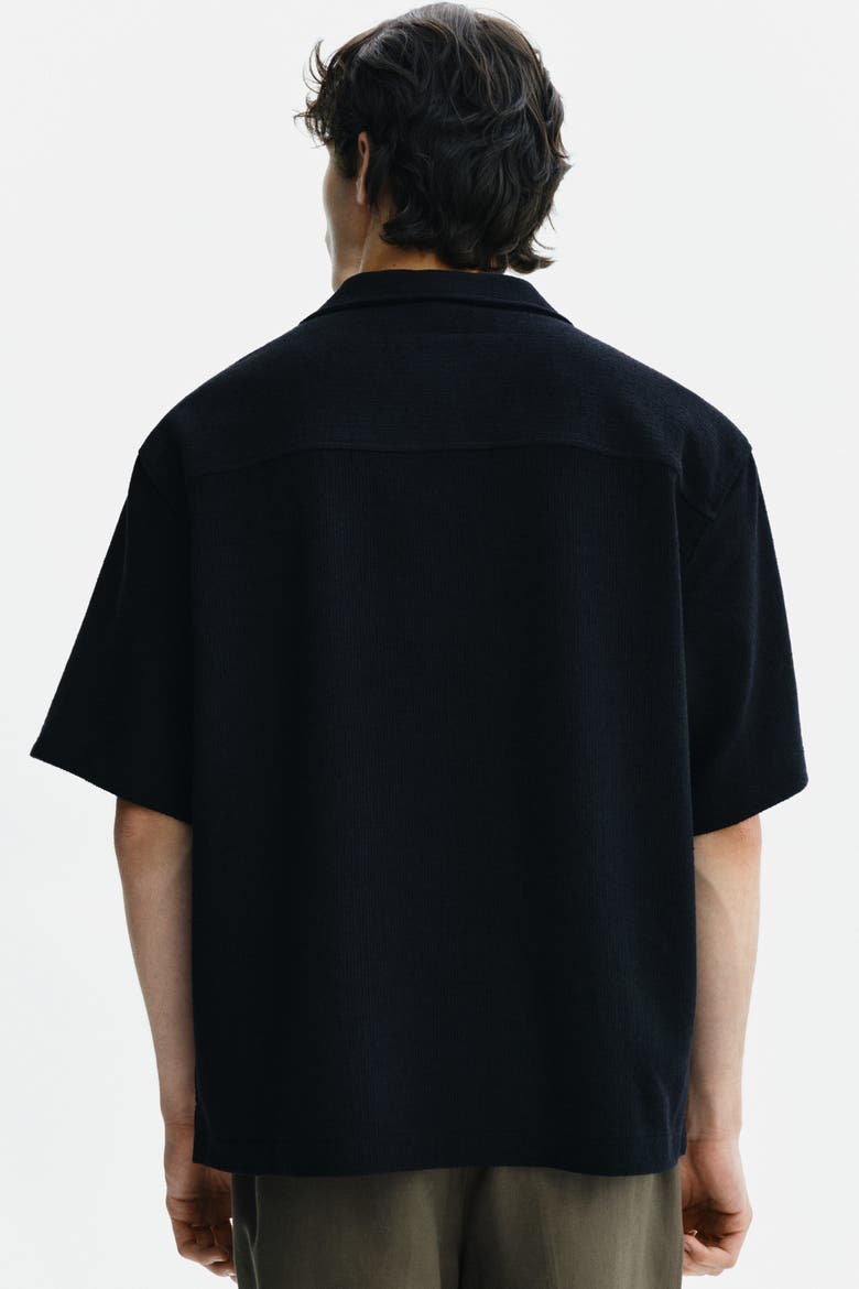 Relaxed Fit Resort Shirt, Alternate, color, Black
