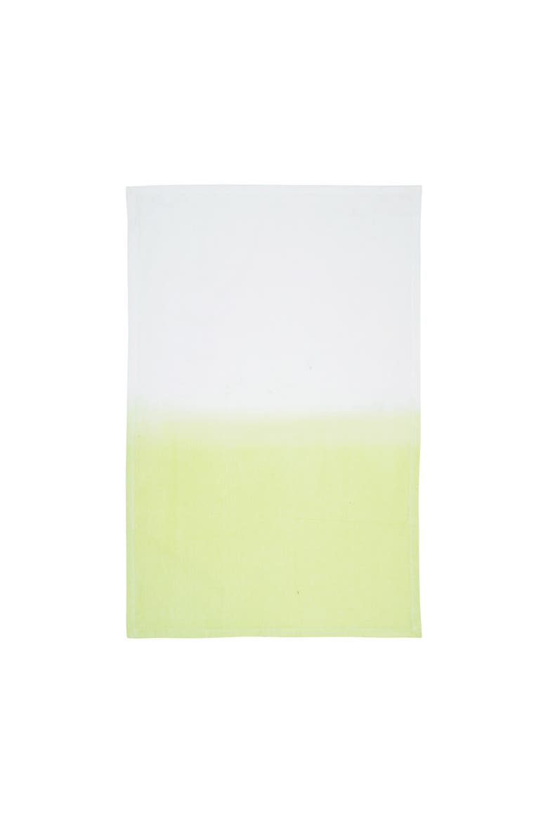 Aster Citron Dishtowel, Alternate, color, Green