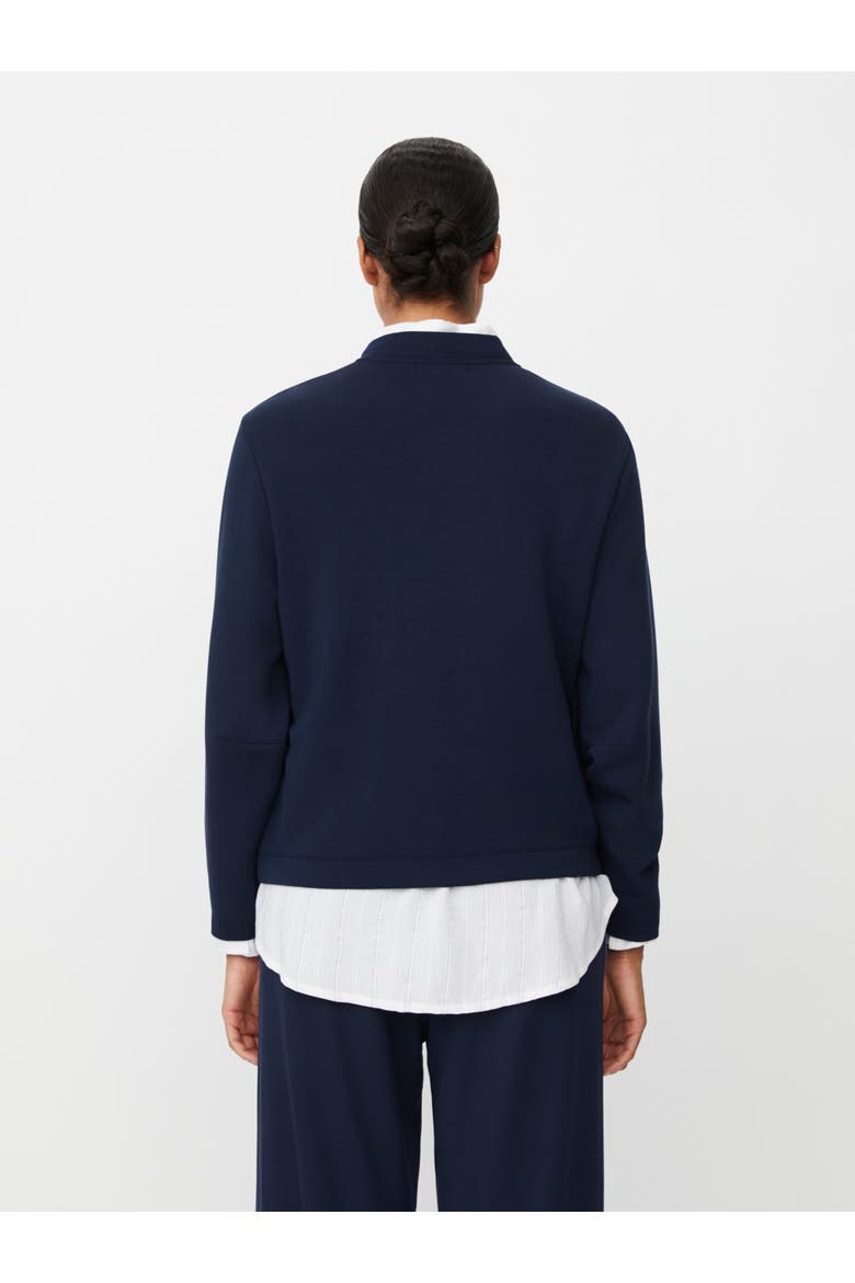 Junesse Long Sleeve Bomber Jacket, Alternate, color, Navy Blazer