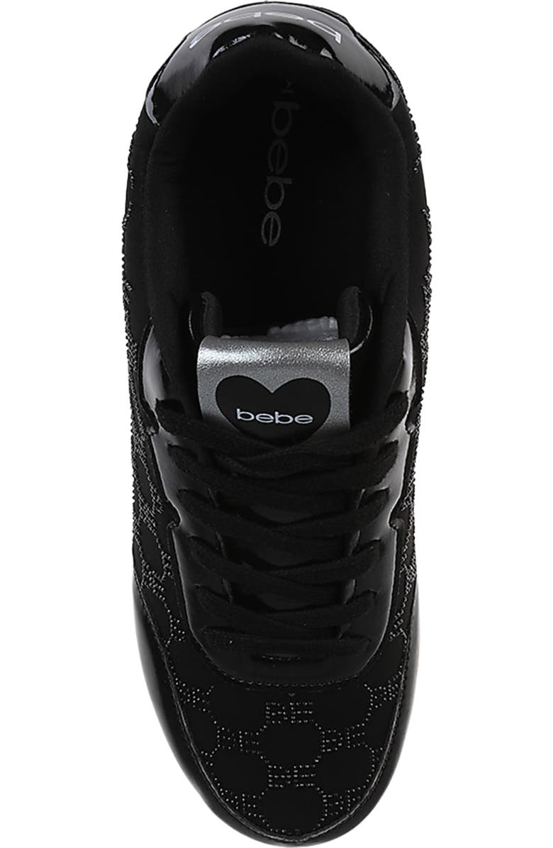 bebe Rhinestone Jogger Sneaker, Alternate, color,