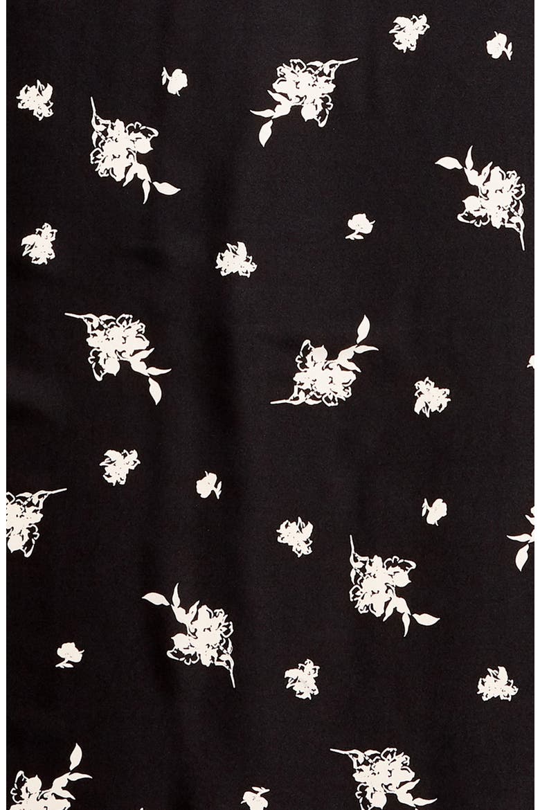 Floral Print Square Silk Scarf (Nordstrom Exclusive), Alternate, color, BLACK ETCH FLOWERS