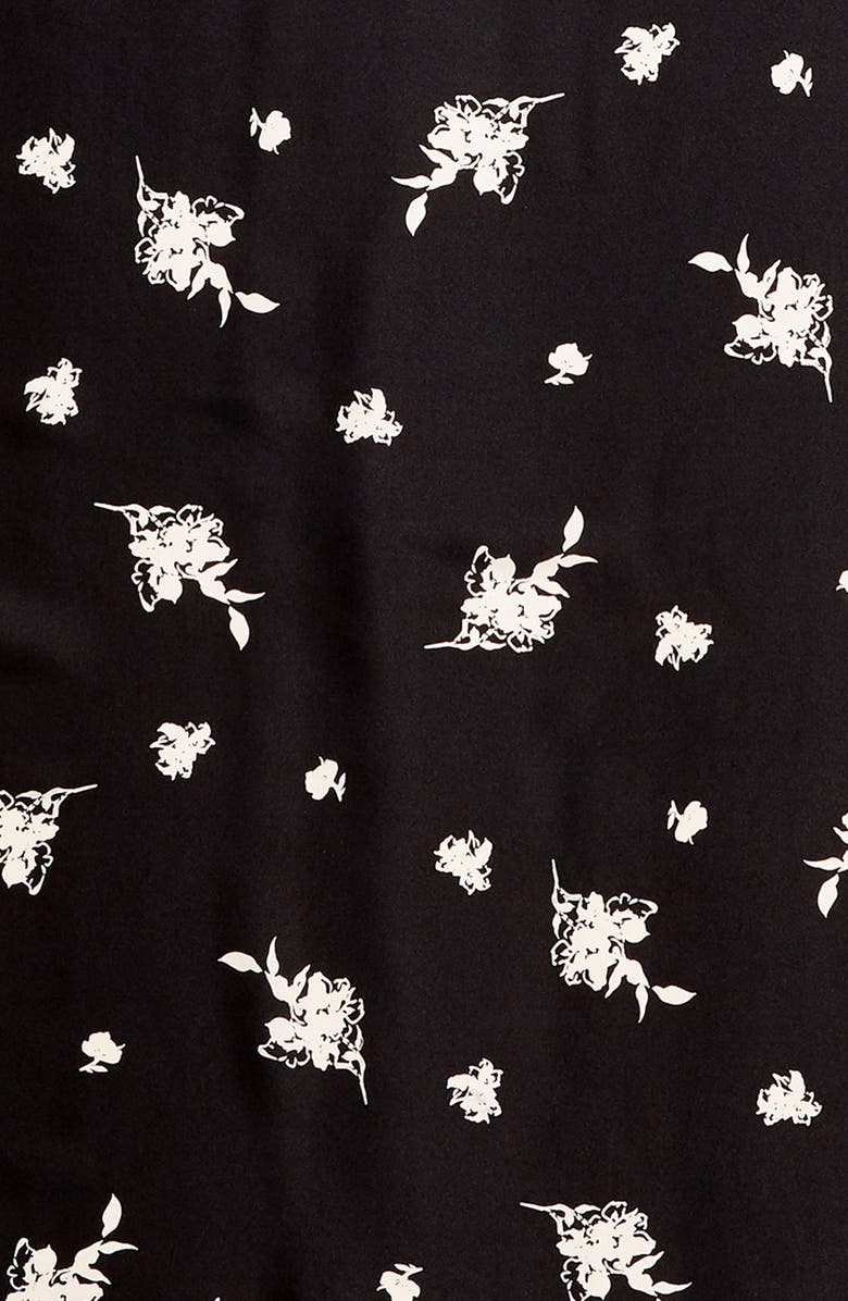 Something Navy Floral Print Square Silk Scarf, Alternate, color,