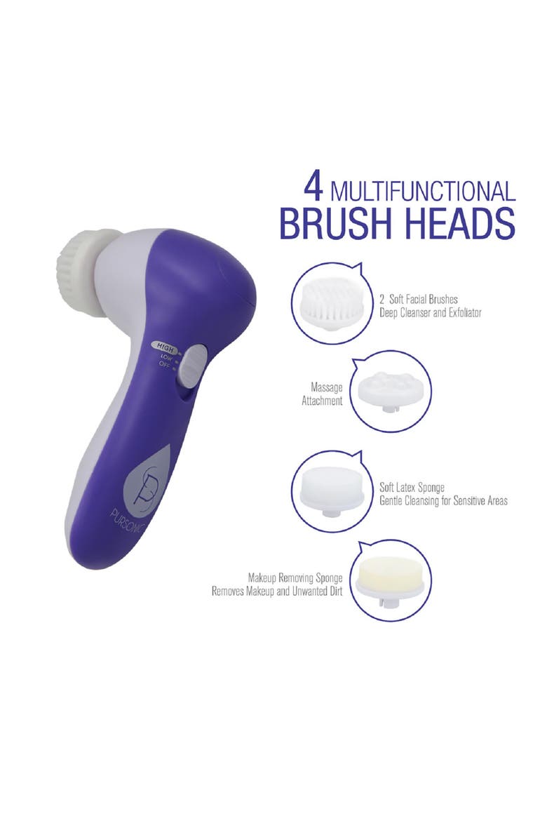 Advanced Facial Cleansing Brush, Alternate, color, Purple