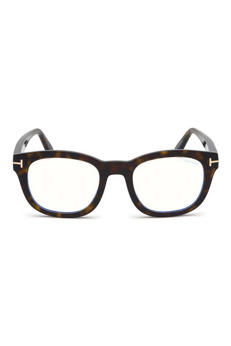 50mm Round Optical Glasses, Main, color, DARK HAVANA ROSE GOLD