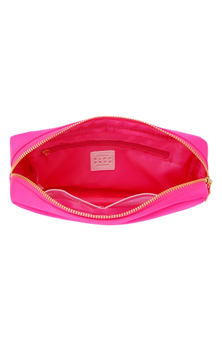 Bloc Bags Medium Lightning Bolt Cosmetics Bag, Alternate, color, Hot Pink