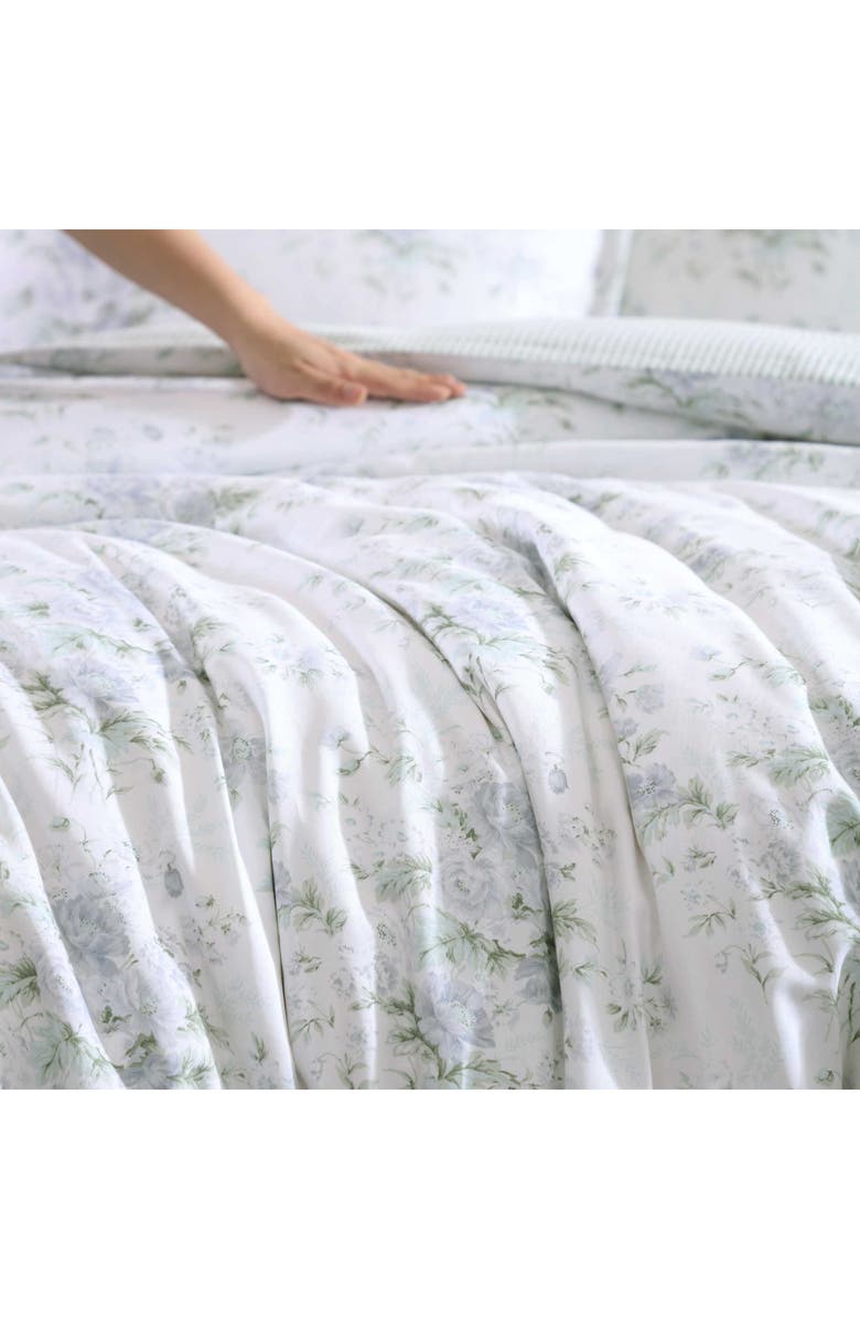 Laura Ashley Arundel Cotton Sateen Comforter Set, Alternate, color, Light Pastel Grey