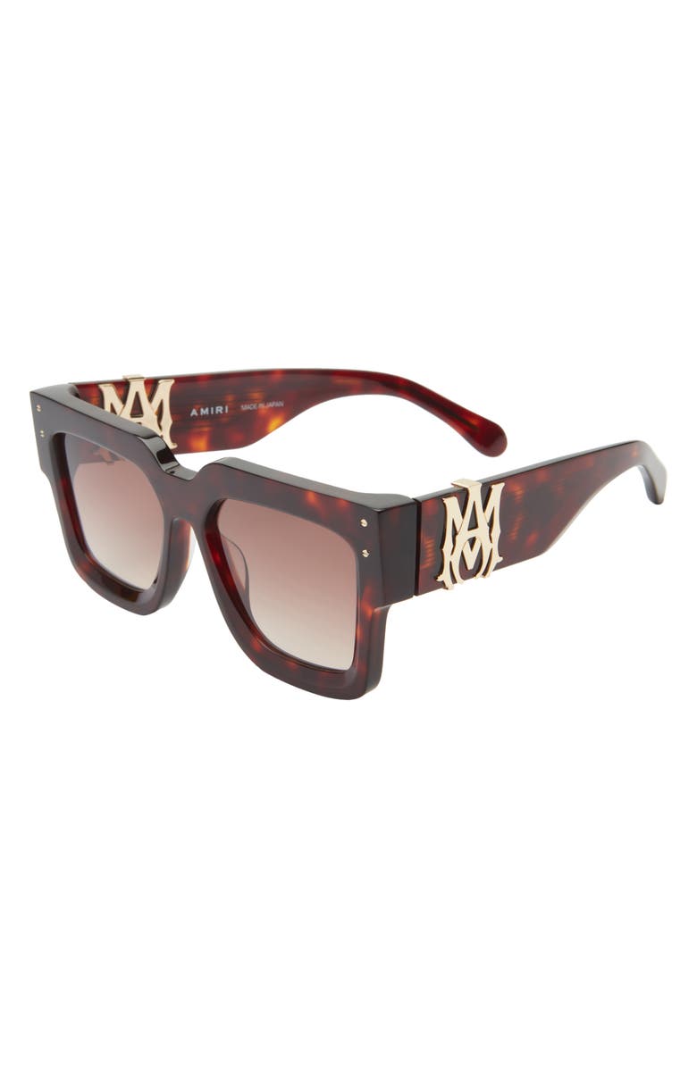 AMIRI Jumbo MA Logo Square Sunglasses, Alternate, color, Tortoise Shell