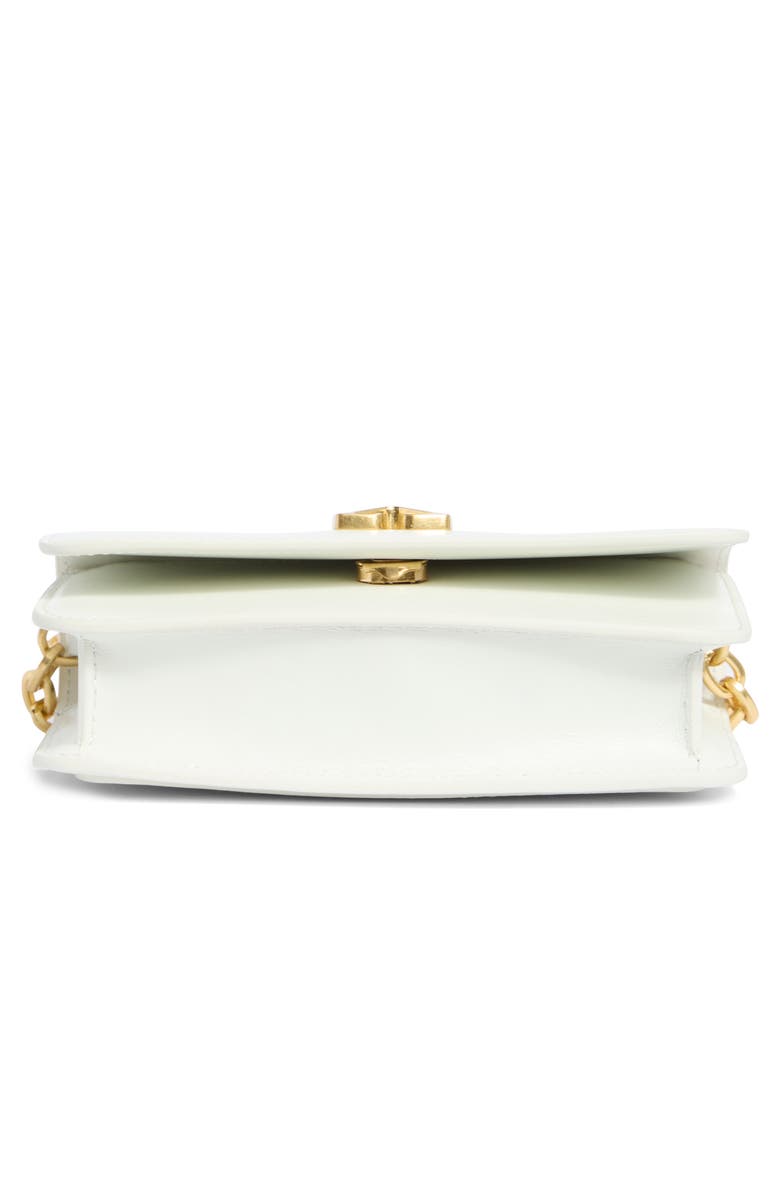 Off-White Jitney Leather Wallet on a Chain, Alternate, color, White