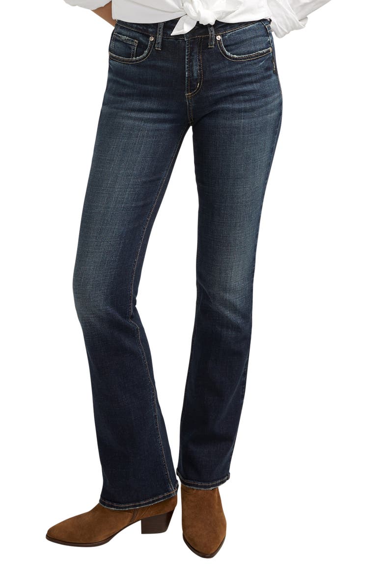 Suki Curvy Mid Rise Slim Bootcut Jeans, Main, color, INDIGO