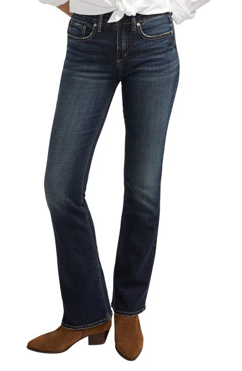 Suki Curvy Mid Rise Slim Bootcut Jeans (Regular & Plus)