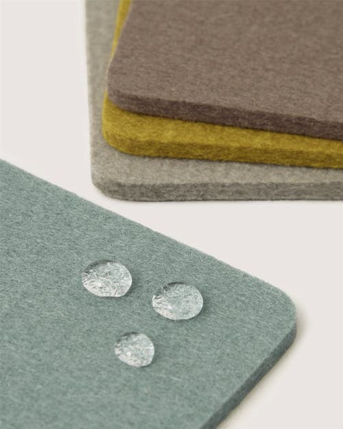 Graf & Lantz Graf Lantz Bierfilzl Merino Wool Square Coaster 4 Pack In Multi