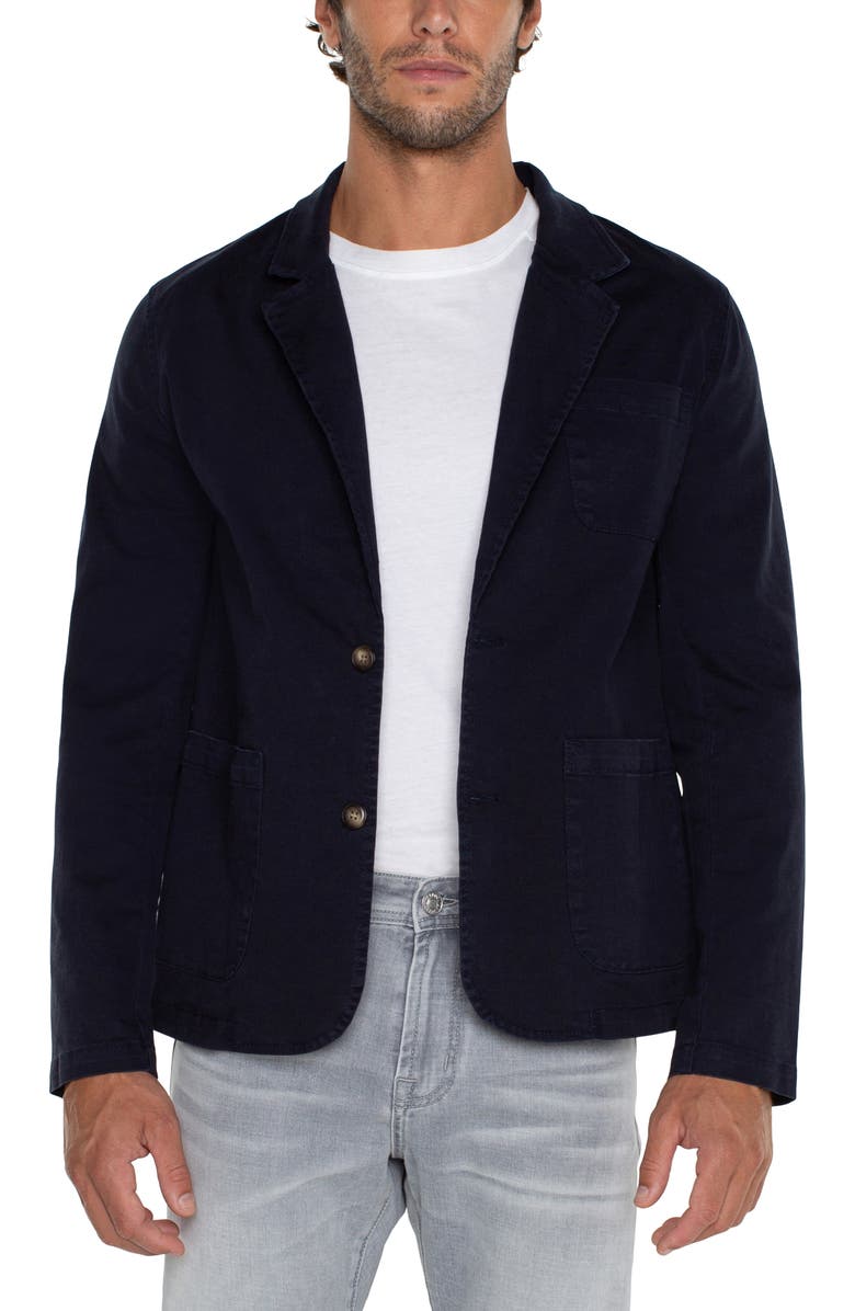Liverpool Los Angeles Patch Pocket Stretch Cotton Blazer, Main, color,