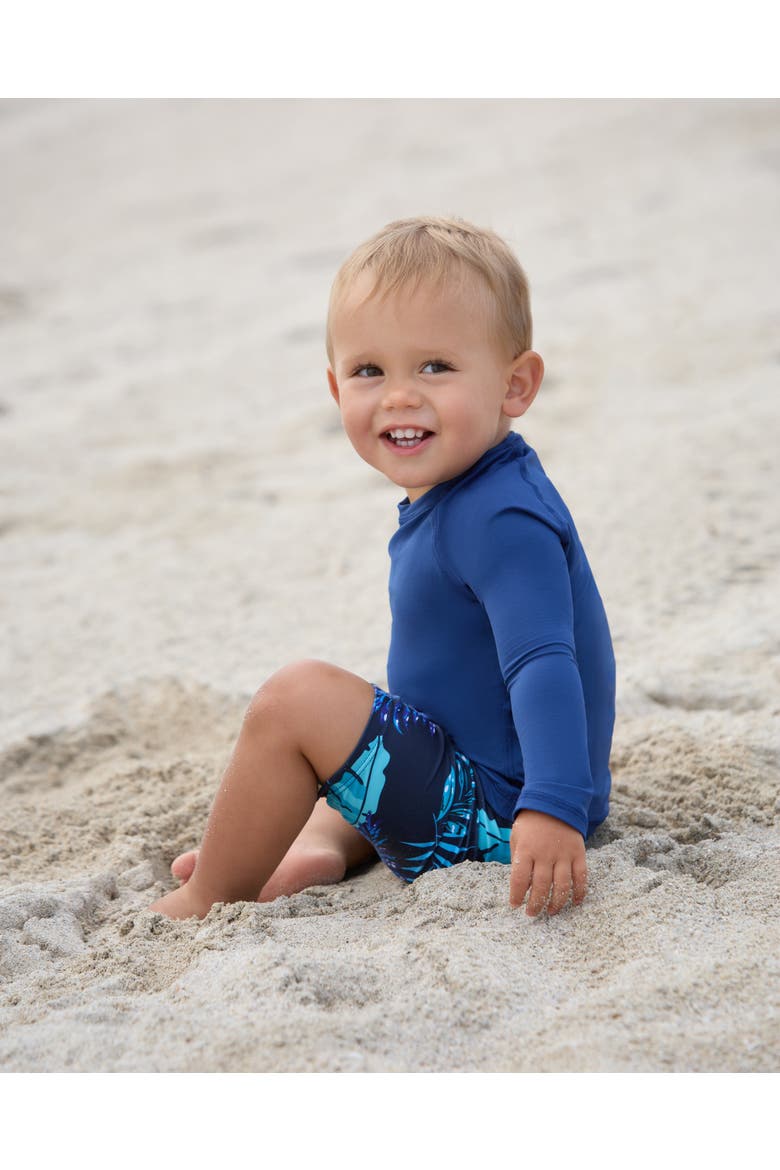 Toddler's Long Sleeve Crew Neck Top for Sun and UV Protection, Alternate, color, Navy