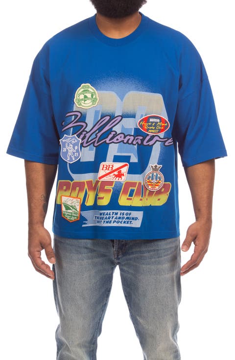 Clubs Patch Appliqué Cotton Graphic T-Shirt