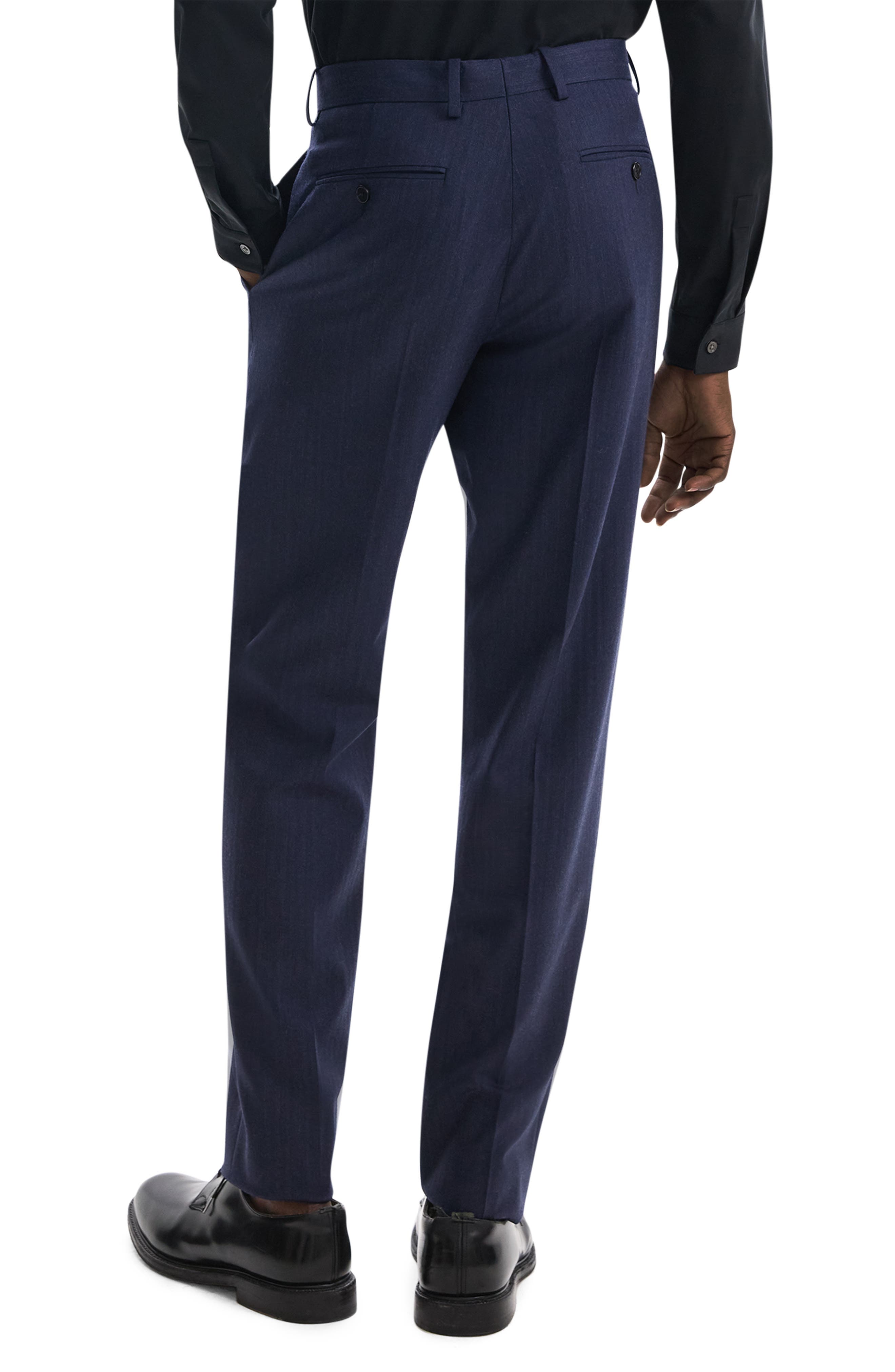 Mayer Herringbone Wool Blend Flannel Dress Pants - image 2