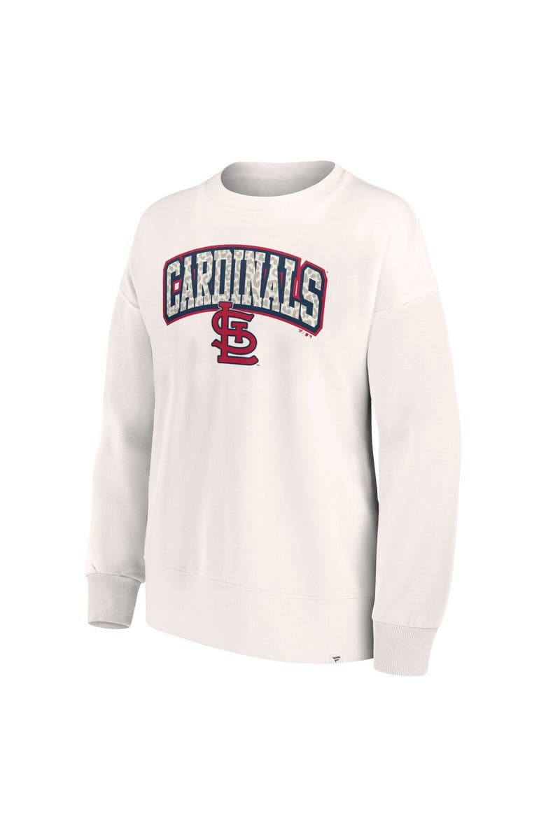 FANATICS Women's Fanatics Cream St. Louis Cardinals Leopard Pullover Sweatshirt, Alternate, color, Cream