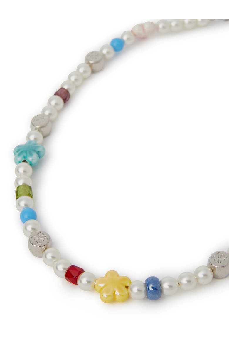Women's Arrow Pearl & Beads Necklace, Alternate, color, Silver