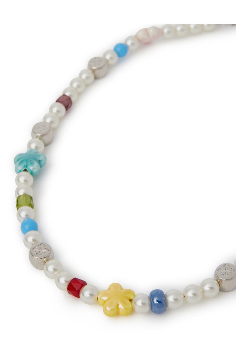 Off-White Women's Arrow Pearl & Beads Necklace, Alternate, color, Silver