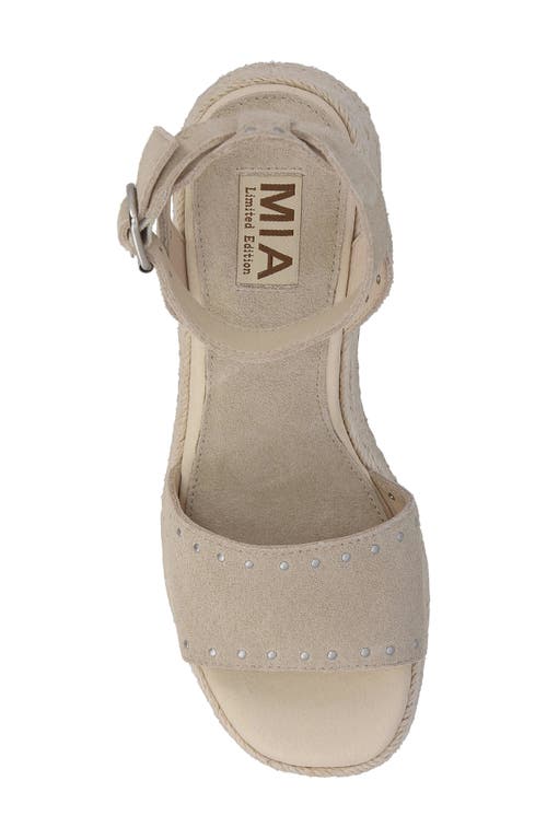 Mia Pascha Ankle Strap Espadrille Platform Sandal In Sand
