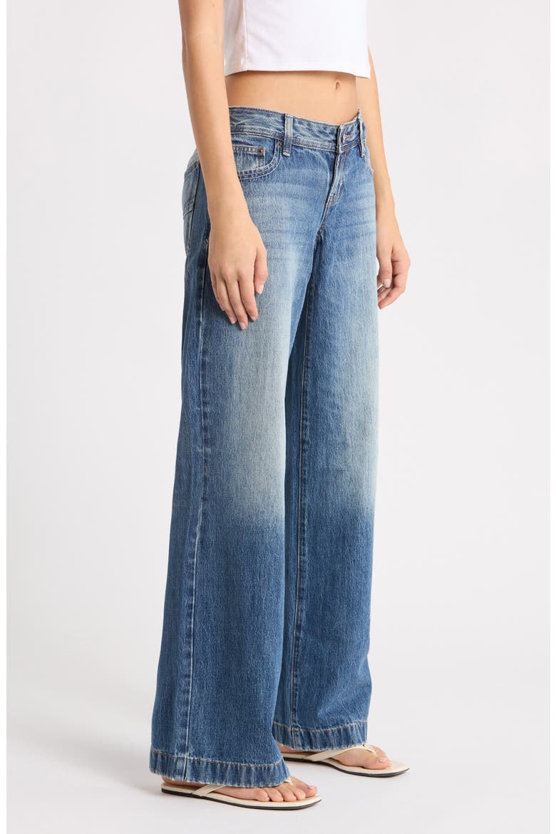Kaia Ultimate Low Rise Wide Leg Jeans, Alternate, color, MEDIUM INDIGO