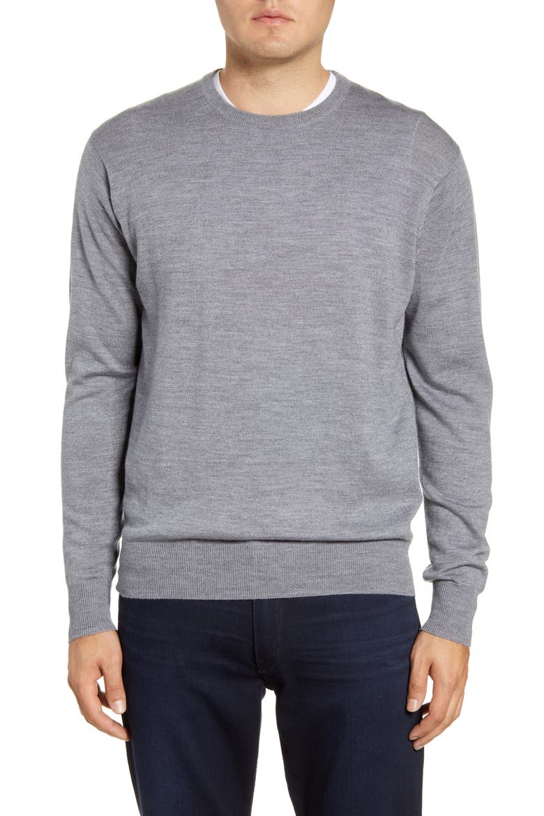 Crown Wool & Silk Sweater, Main, color, BRITISH GR