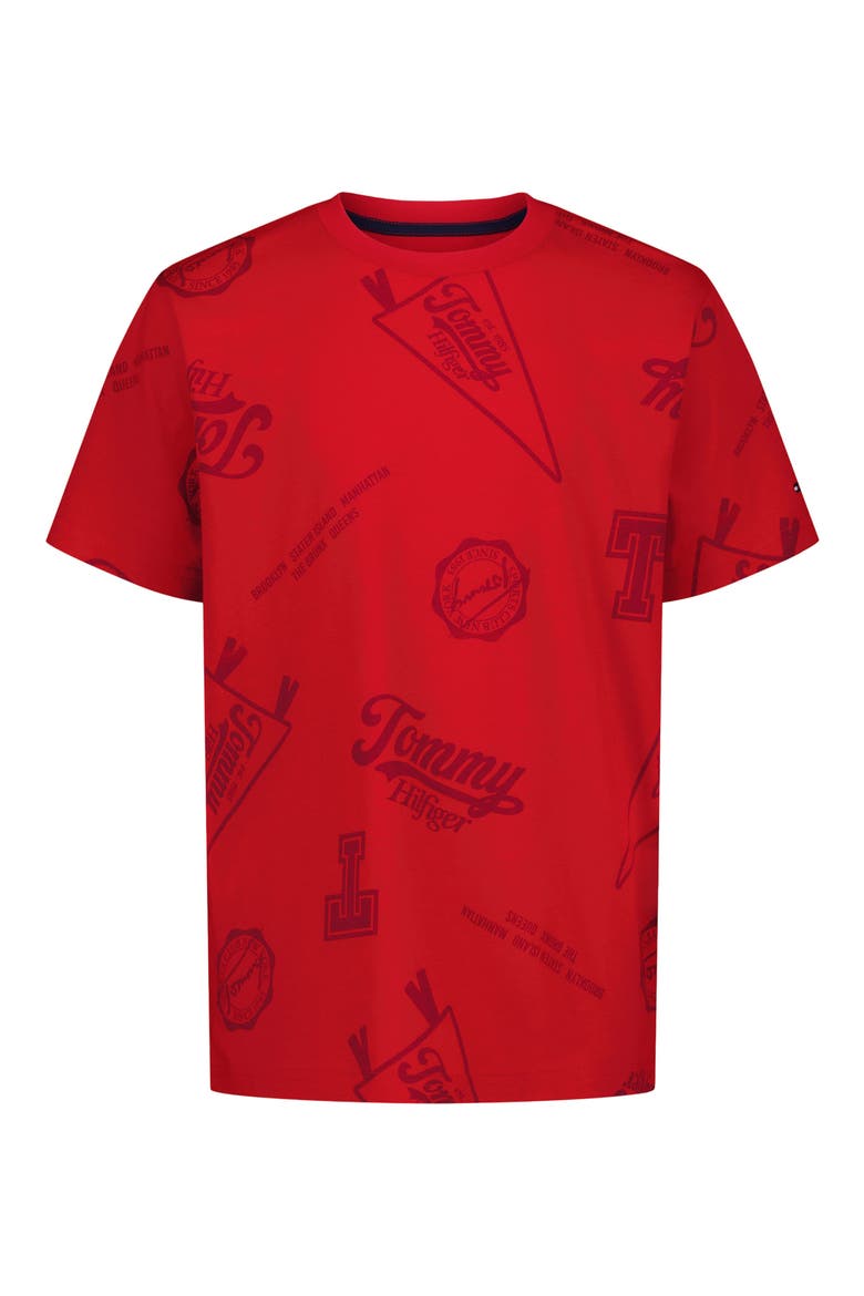 Kids' Tonal Collegiate Cotton Graphic T-Shirt, Main, color, TOMMY RED