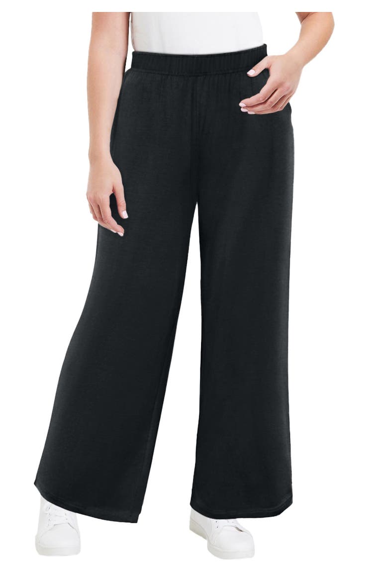 Wide-Leg Pant, Main, color, BLACK
