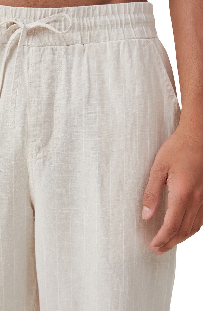 Cotton On Drawstring Waist Linen Pants, Alternate, color,