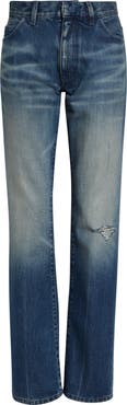 MM6 Maison Margiela Ripped Straight Leg Jeans