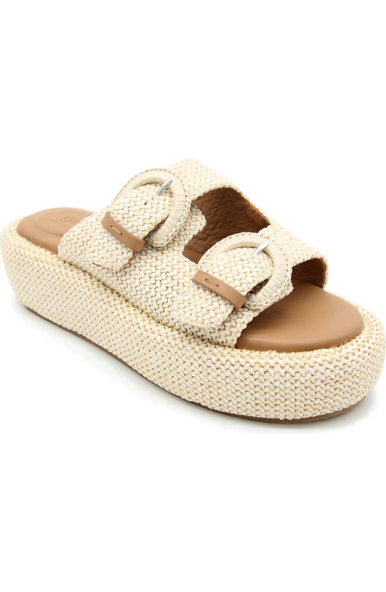Gentle Souls Theresa Platform Slide Sandal, Main, color, Natural Raffia