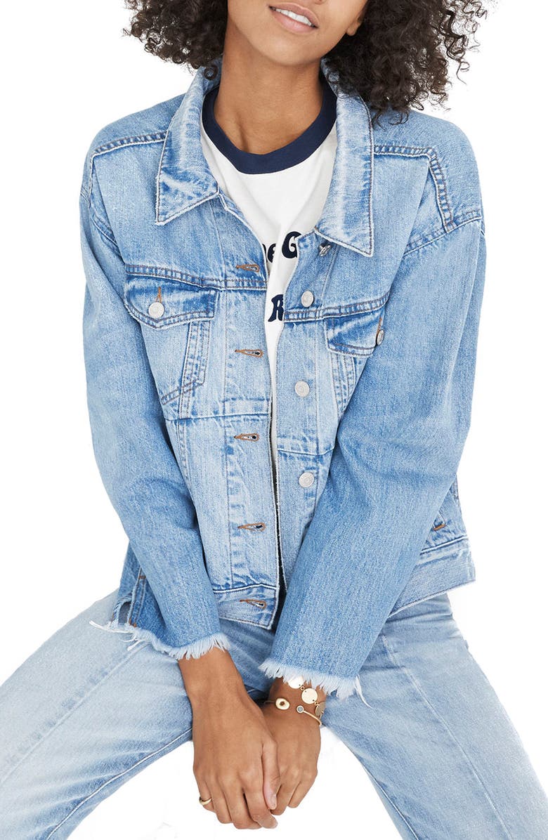 Madewell Reconstructed Jean Jacket, Main, color, 