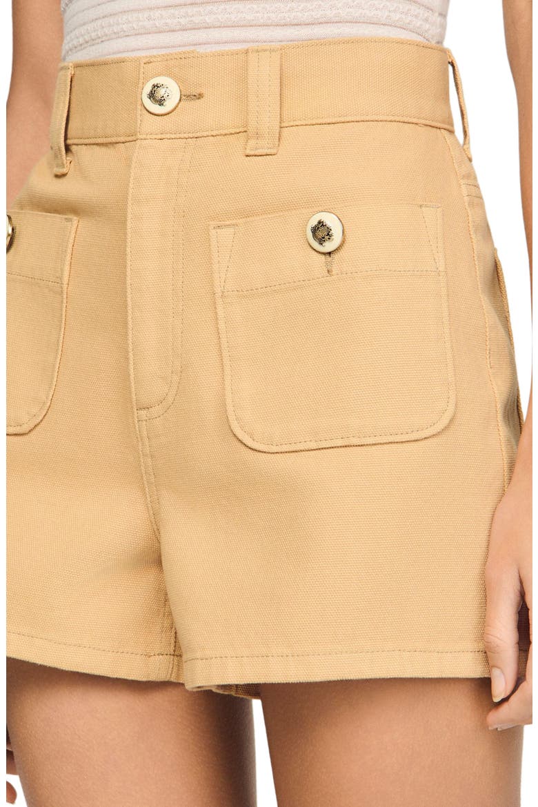 Denim shorts, Alternate, color, Beige