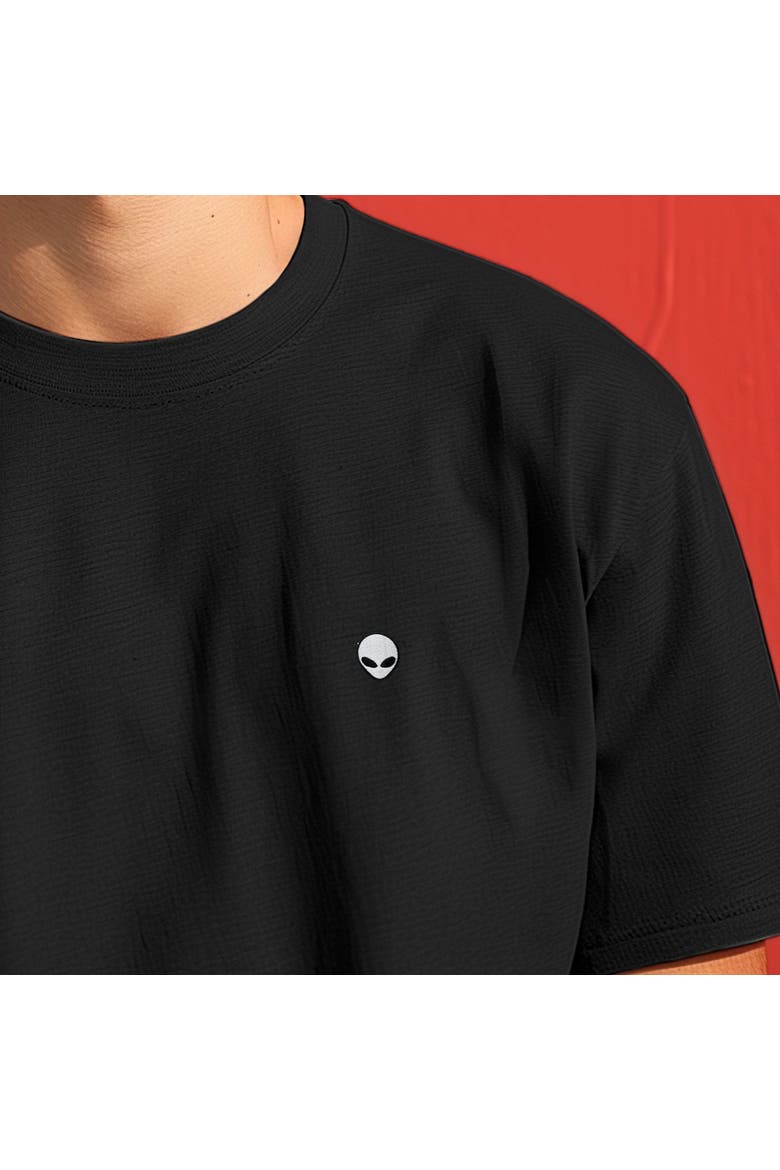 Mens Lil Alien Soft Heavyweight Tee, Alternate, color, Black