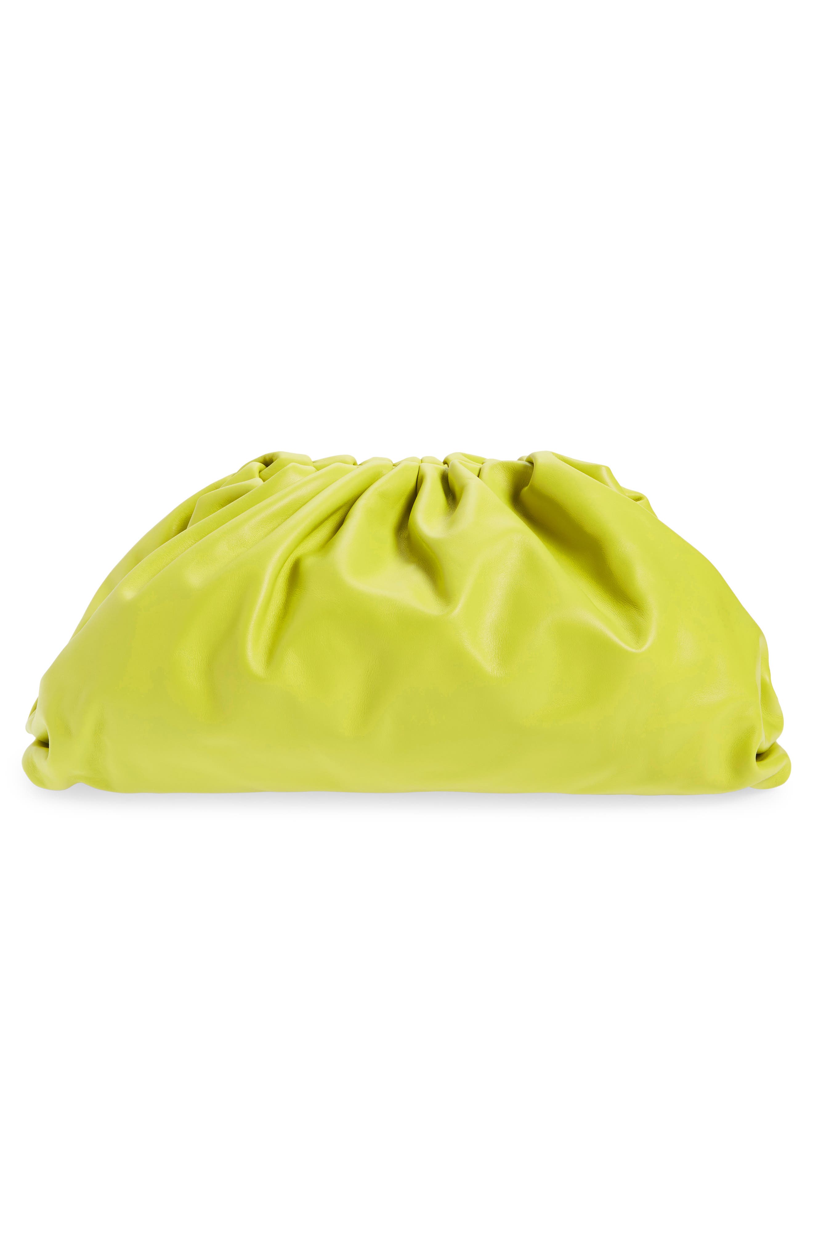 The Pouch Leather Clutch, Alternate, color, KIWI-GOLD