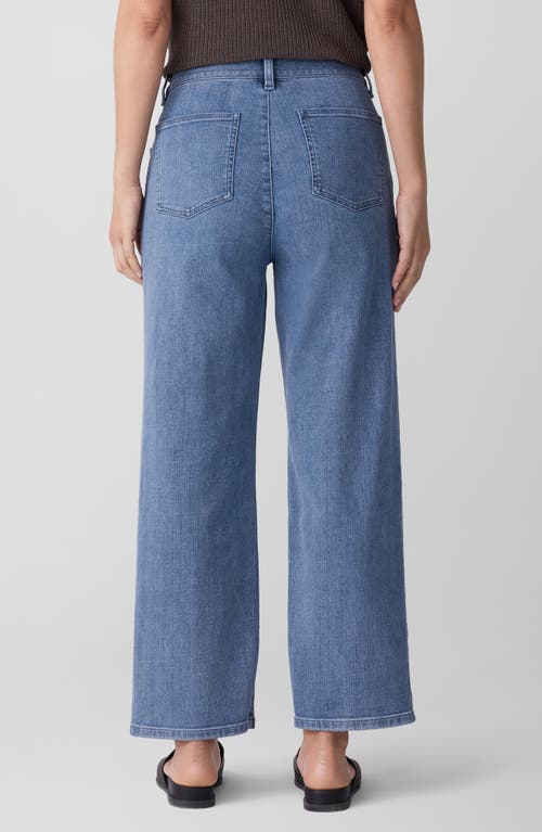 Eileen Fisher High Waist Ankle Straight Leg Jeans In Blue