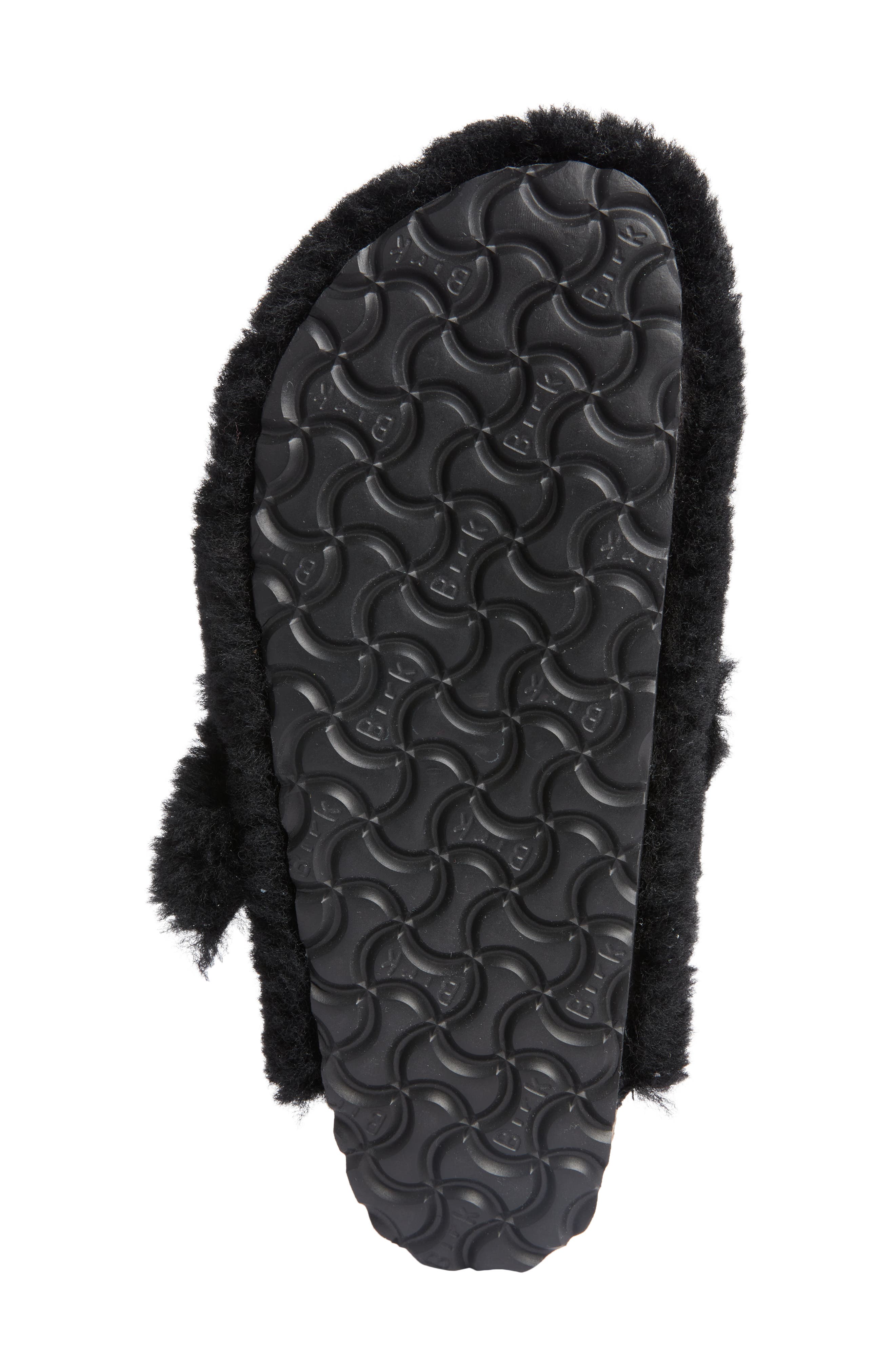 Birkenstock Boston Big Buckle Genuine Shearling Clog - Discontinued, Alternate, color, Black/ Gold