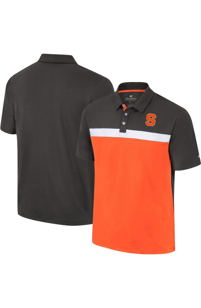 COLOSSEUM Men's Colosseum Charcoal Syracuse Orange Two Yutes Polo, Main, color, 