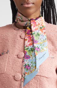 Dolce&Gabbana Floral Print Silk Square Scarf