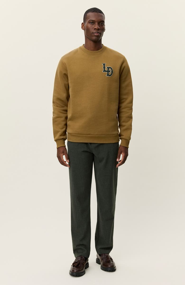Les Deux Brady Logo Patch Sweatshirt, Alternate, color, Butternut Brown