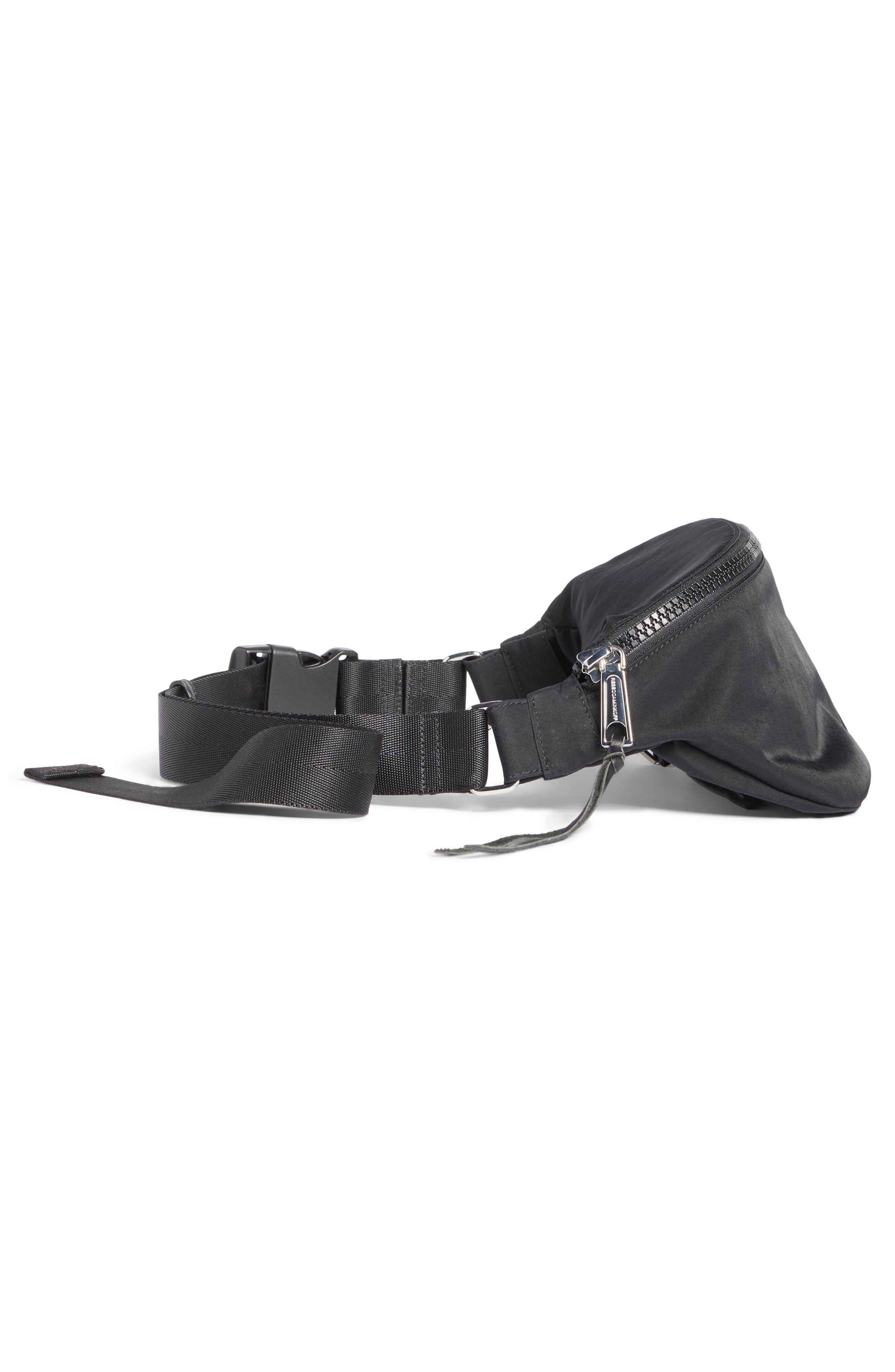 Nylon Belt Bag, Alternate, color, BLACK