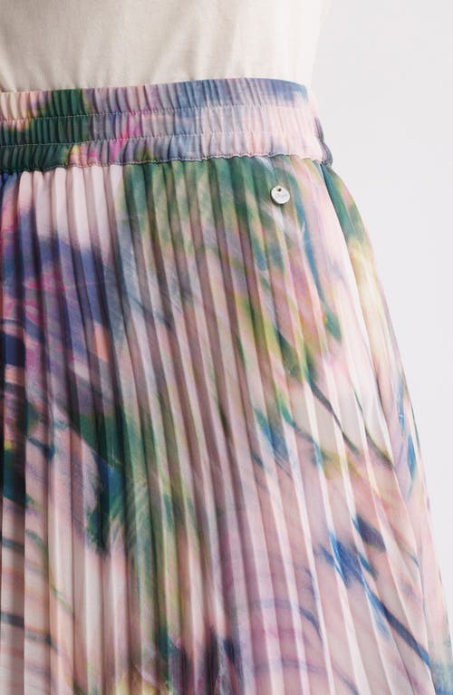 Hugo Boss Boss Orange Vlissole Pleated Midi Skirt In Multi