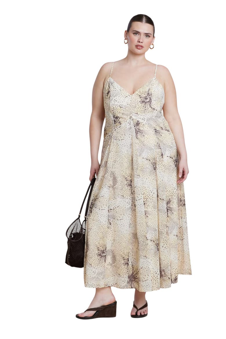 Printed Tie Straps Maxi Dress, Main, color, MELLOW BLOOMS